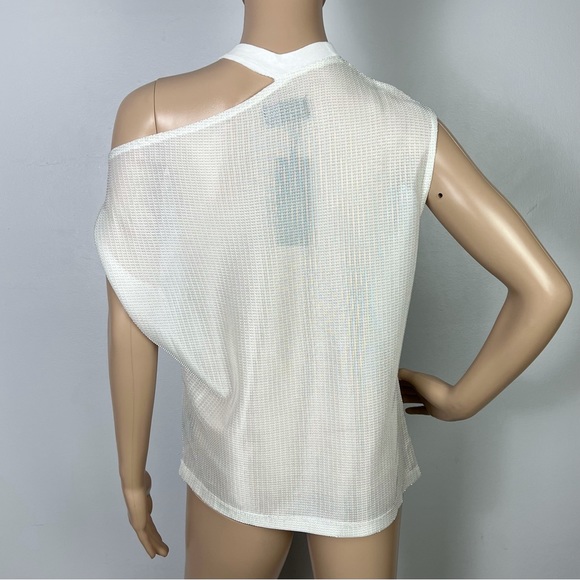 NEW RTA REVOLVE WHITE SHEER MESH T-SHIRT - Picture 8 of 10